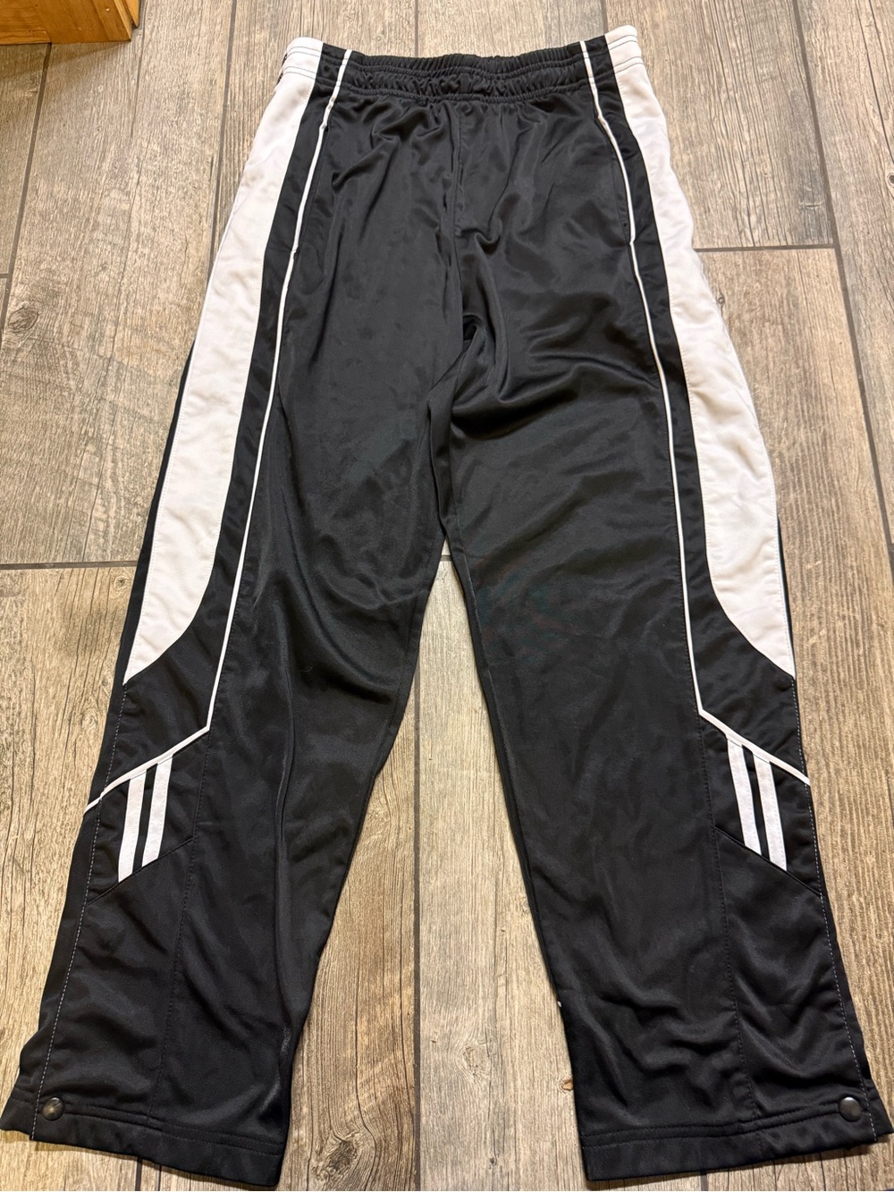 Athletics Y2K Breakaway Snap Track Pants Black White Size Small